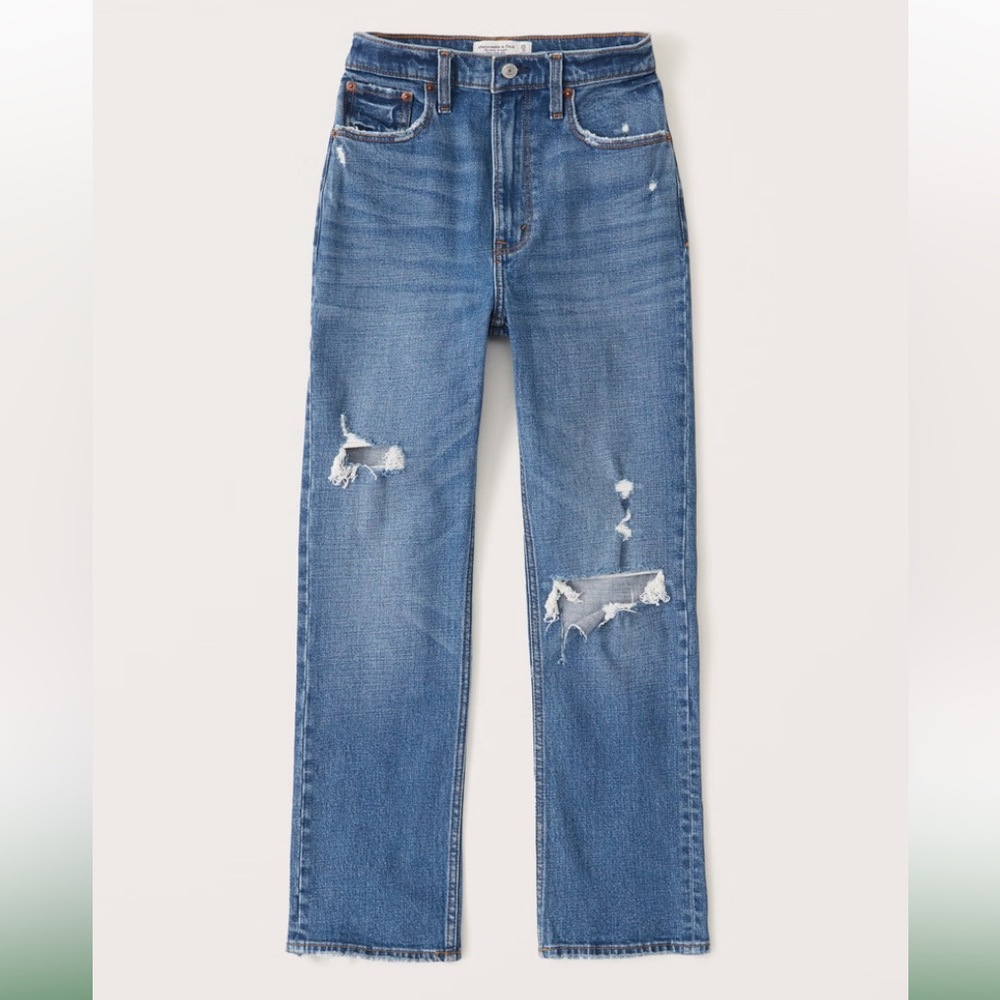 Abercrombie Ankle Straight Ultra High Rise Jean, Curve Love